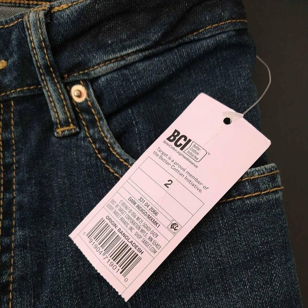 Wild Fable Highest Rise Skinny Ripped Jeans Women Size 2 26 Dark Wash Distress - Picture 9 of 10